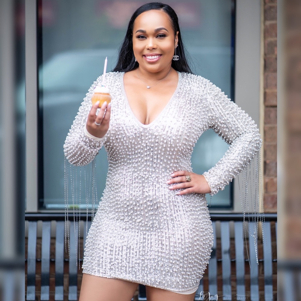 Pearl & Rhinestone embellished dress